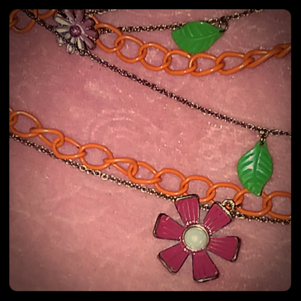 Vintage Betsey Johnson  Long charm necklace